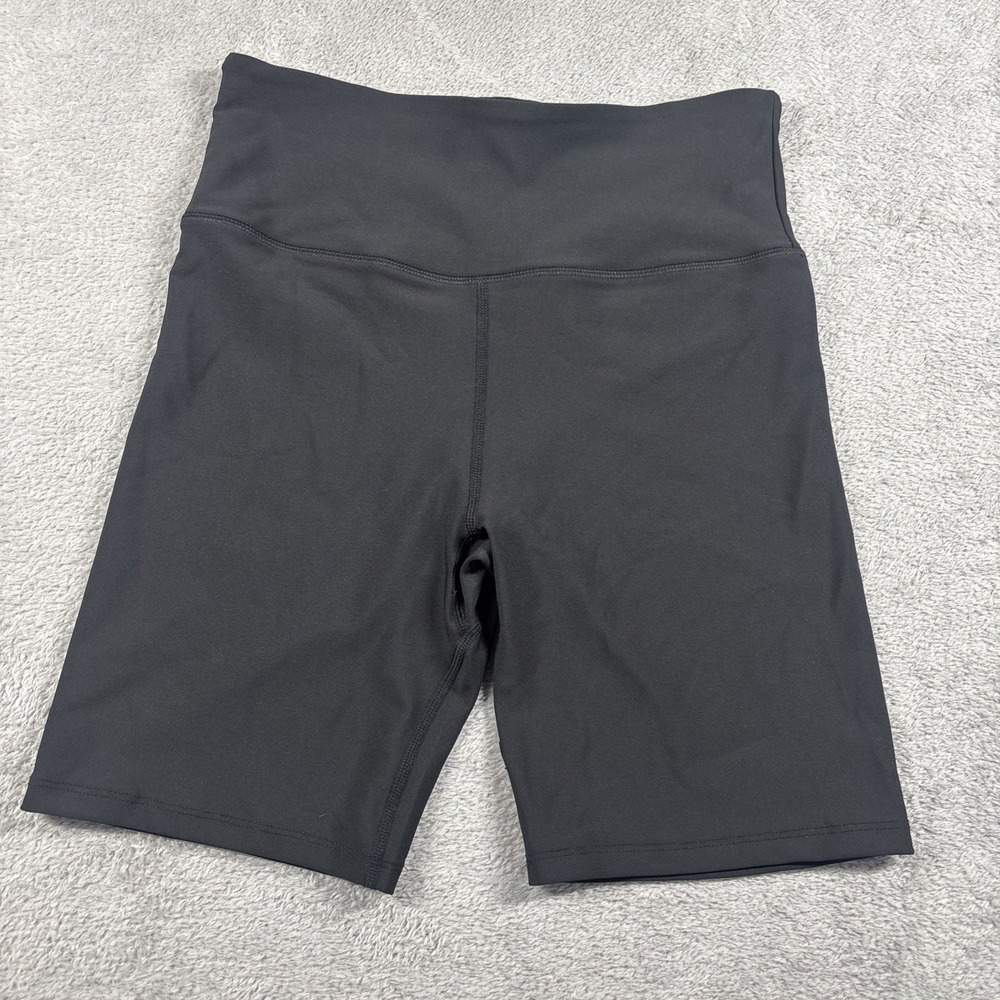 AQUA Athletics Women's High Rise Bike Shorts Black Size Small